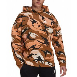 Adidas Hoodie Men Desert Camo Printed Zipper Long Sleeve Pullover Brown Multi